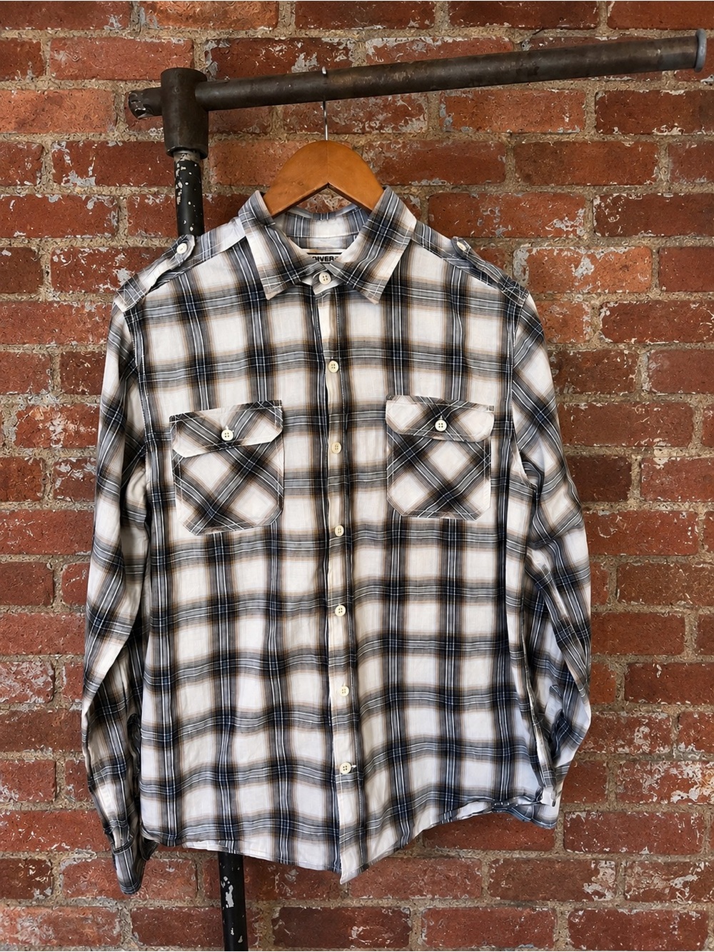 Converse One Star Plaid Button Down 100% Cotton Men’s Skater Y2K
